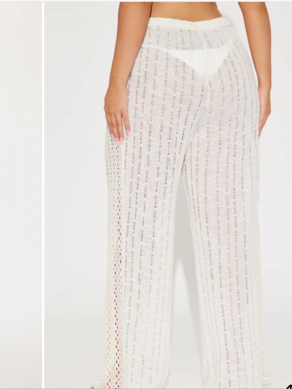Crochet Cover-Up Pants - White